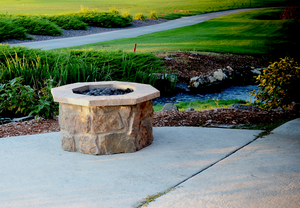 36" Octagon Custom Stone Fire Pit
