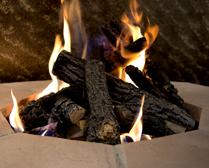 24" Charred Campfire Log Set