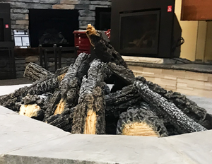 30" Charred Campfire Log Set